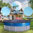 Winter Cover Sealer for Above Ground Pool Covers - Ultra Long 16''  500ft for Above Ground Windproof Stretchable, PE Airtight Anti-UV Pool Cover Saver Wrap for Keeps Swimming Pool Clear - Blue (Small)