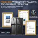 INFILAND Surface Pro 7 Plus Case, Crystal Clear Multi-Angle Shockproof Case Compatible with Microsoft Surface Pro 7+/6/5/4 12.3" Tablet, Black