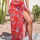 Eicolorte Womens Beach Cover Up Chiffon Sheer Bikini Beach Swimsuit Coverup Sarong Pareo Wraps for Women