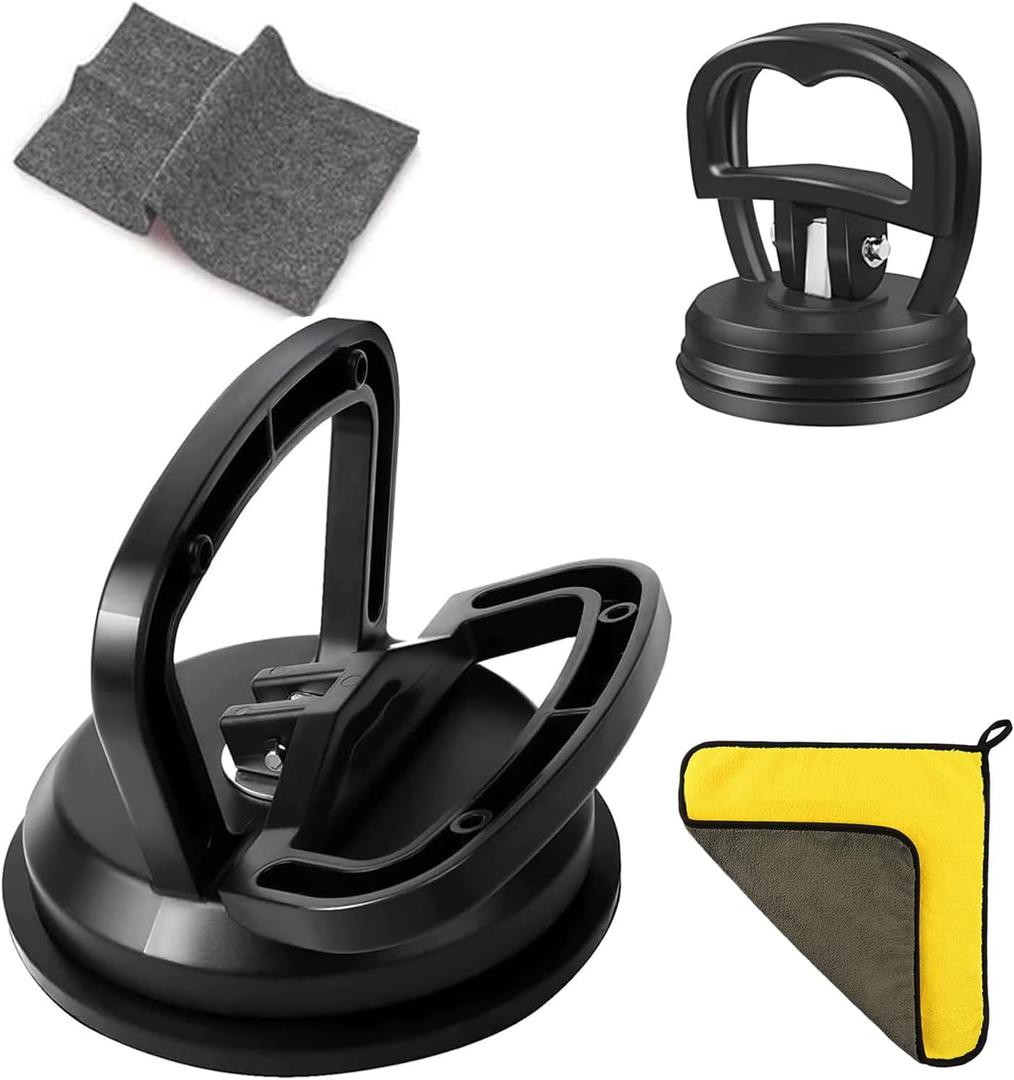 Dent Puller, 4 Pcs Car Dent Puller Suction Cup Car Dent Removal Kit Dent Repair Kit Nano Sparkle Cloth for Car Scratches for Cars Body, Glass Screen Tiles Lifting Objects Moving