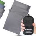 Frelaxy Ultralight Sleeping Bag Liner - Lighter & Compact, 3 Sizes Travel Sheets & Adult Sleep Sack, Comfy Breathable & Cooling & Silky Soft, Quick-Drying, for Backpacking, Hotel, Camping, Hostels (45.2in x 84.6", Gray - No Zipper)