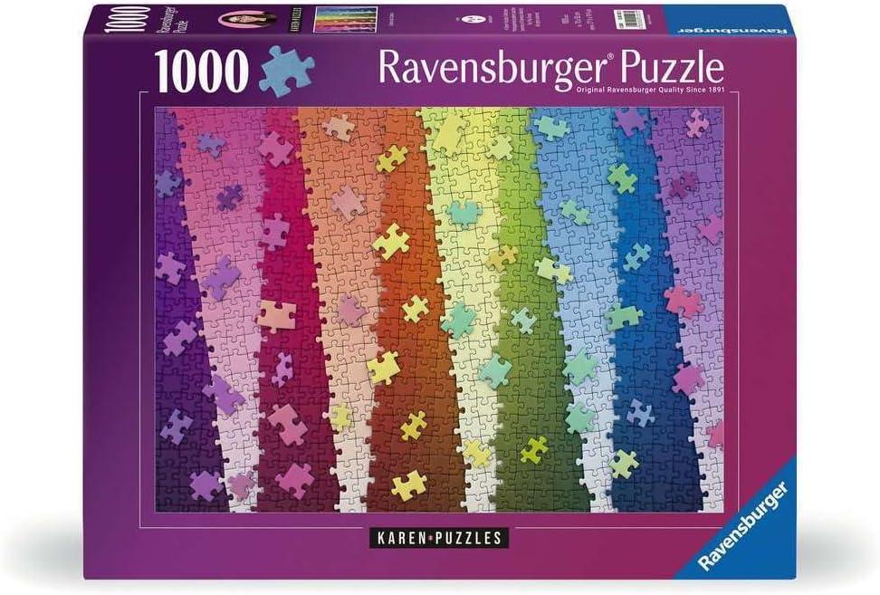 Ravensburger Karen Puzzles  Colors on Colors 1000 Piece Jigsaw Puzzle | Vibrant Imagery | Perfect Interlocking Fit | Ideal for Adults and Kids | Made in Germany
