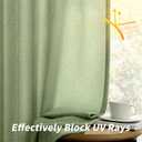 MIULEE Sage Green Thermal Insulated Curtains 96 Inch Long 2 Panels Set for Summer Heat Blocking Non See Through Privacy Thick Semi Sheer Light Filtering Back Tab Window Drapes for Bedroom Living Room