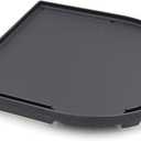 Hongso Matte Cast Iron Griddle for Coleman Roadtrip Swaptop Grill, Half Grill Griddle of Coleman Roadtrip Grill Accessories, Non-Stick Flat Cooking Pan, PCB011