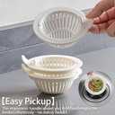 Kitchen Sink Drain Strainer - Sink Strainer Basket with Handle Fit for 4.5" Sink Drains, Press Automatic Dumping Basket Sink Drainer Waste Collector Filter for Home Kitchen Use (2 Pcs Gray)