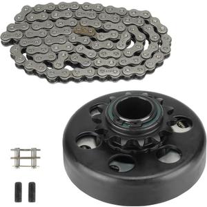 Go Kart Clutch 1" Bore 14T with 3 Feet #40/41/420 Chain, Centrifugal Clutch Fit for Minibike Mini motorcycles 2-6.5HP 212cc Engines, Up to 2300 RPM