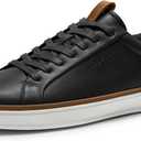 Coostar Mens Casual Shoes Comfortable Dress Sneakers Classic Lace-up Shoe Lightweight Black Size 9