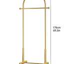 Modern Gold Arch Clothing Rack Freestanding Garment Rack for Hanging Clothes,Heavy Duty Coat Rack,Metal Small Clothes Rack for Bedroom,Closet or Boutique Display