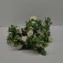 SOMYTING 2 Pack 13FT Flower Garland, Artificial Rose Vine Fake Flower Garland Silk Rose Peony Hanging Vine Faux Floral Vine for Wedding Party Arch Table Wall Backdrop Decoration (White)