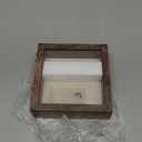 5x5 Small Shadow Box Frame with Linen Back - Sturdy Rustic Memory Display Case of Flower, Pictures, Medals and More, Rustic Brown