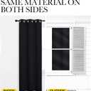 NICETOWN Halloween Pitch Black Solid Thermal Insulated Grommet Blackout Curtains/Drapes for Bedroom Window (2 Panels, 42 inches Wide by 63 inches Long, Black)