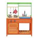 Garvee Mud Kitchen for Kids Outdoor - Kids Outdoor Play Kitchen Playset with Cookware Accessories - Perfect for Chef Pretend Play