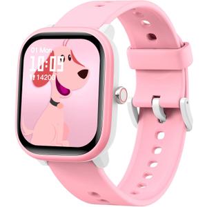 Kids Wach for Girls Boys 6-15 Year Old - Smart Watch for Kids 1.8" Fitness Tracker,No Phone needed,Pedometer Sleep Monitor Heart Rate Waterproof,Puzzle Game for Girls Boys Teens Birthday Gift (Pink)