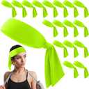 Hiboom 18 Pack Tie Headband Bulk Sports Tennis Headband for Men Women Ninja Karate Head Tie Athletic Sweatbands Elastic Hair Bands for Basketball, Football, Soccer, Running, Yoga