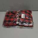 Aviski 36PCS Cotton Medium Christmas Drawstring Candy Treat Bags Buffalo Plaid Xmas Xmas Christmas Fabric Goody Gift Sacks Reusable Gift Wrapping Bags Holiday Party Favors - Red/White