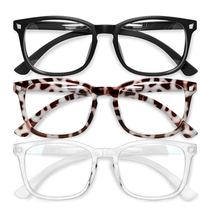 Gaoye Stylish Blue Light Glasses for Woman - Computer Glasses up to 99% Blue Light Blocking - Lightweight Frames - 3 pack