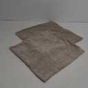 Chenille Beige Throw Pillow Covers 18x18 Inch Set of 2, Decorative Soft Couch Pillow Covers Solid Dyed Accent Velvet Farmhouse Neutral Square Pillow Cases for Sofa Bed Living Room