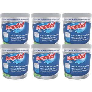 DampRid Refillable Moisture Absorber, 11 oz., 6-Pack - Fresh Scent Moisture Absorbers, 10% More Absorbing Power*, Eliminates Musty Odors for Fresher, Cleaner Air