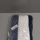 HENBAY Cotton Oversized Beach Towel - Large 70 x 35 Inch Pool Towel, Navy Blue Striped Quick Dry Swimming Cabana Towel