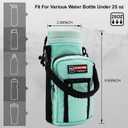 NATURE PIONEOR Water Bottle Holder with Adjustable Strap - 25/32/40oz Insulated Water Bottle Carrier Sling Sleeve with Paracord Handle & 2 Storage Pockets, Hiking, Camping, Gym