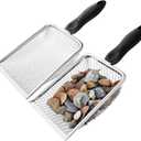 Gardening Soil Sifter Pack of 2 - Garden Sand Soil Compost Sifter with Handle - Two Garden Sifters (3.8mm and 5mm Mesh),Ideal for Sand, Rocks, Dirt, Compost - Perfect for Gardening