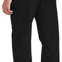 Idtswch Long Inseam Mens Tall Sweatpants Open Bottom Joggers Athletic Yoga Pants with Pockets, Tall(34"inseam), Medium, Black