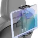 Headrest Tablet Holder for Tesla Model 3/Y/S/X [Thick Case Friendly] Tesla Seat Anchor Backseat Mount, Road Trip Essentials for Kids, Fits 5.5-15.6" iPad Pro/Air/Mini, Galaxy Tab, Fire Tablets