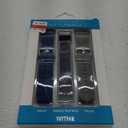 WITHit Designer Replacement Band for Fitbit Charge 2, Gray & Navy Silicone/Black Mesh (3-pack)  Secure, Adjustable, Fitbit Watch Band Replacement, Fits Most Wrists