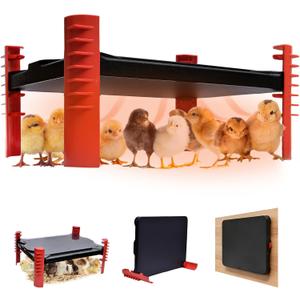 Smart Chicken Brooder Heater - 16''x12'' Brooder Plate for Chicks, 200W Chick Heating Plate with Built-in Adaptive Temperature Sensor, Adjustable Height for Brooding Box Coop Warmer