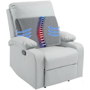 Amazon.com: HOMBYS Lumbar Support Pillow for Recliner Chair, Memory Foam Back Support Cushion for Elderly,Extra Large Lumbar Support Pillow,Thick Backrest for Home Reading (Grey, 20x13.5"x5") : Home & Kitchen