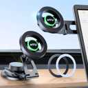 HTU 2026 Upgraded Car Phone Holder for Magsafe Magnetic Car Phone Mount [360 Adjustable 99LBS Ultra Suction] Cell Phone Holders for Tesla Cars/Gym/Mirror Mount for iPhone & Android (Black)