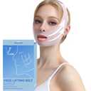 Adjustable Chin Strap,Face Slimming Band for Women & Men,Silicone V Line Lifting Mask,Double Chin Reducer & Jawline ShaperTrainer, Reusable Face Lift Mask for Sleeping Overnight (1 Pack)