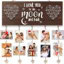 Anniversary Birthday Gifts for Him Boyfriend, Mothers Day Gifts for Girlfriend Her, Romantic Picture Frame Anniversary Wedding Gift for Couples Wife Husband, I Love You to The Moon & Back Photo Holder