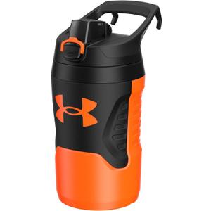 Under Armour 32 oz Insulated Water Bottles - Sports Water Jug with Fence Hook, Leak Resistant for Baseball, Football & More, 32 oz Insulated, Blaze Orange/Black