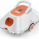 Cordless Robotic Pool Cleaner, Automatic Pool Cleaner,Pool Vacuum for Above Ground & Inground Pools,Up to 210-Min Runtime,Auto-Parking,Coverage up to 2200 Sq.Ft,White Orange