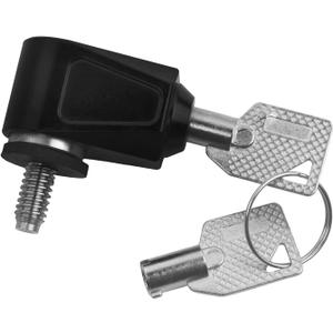 HDBUBALUS Motorcycle Seat Lock Anti Theft 1/4-20 Thread Security Lock Fit for Harley Softail Sportster Touring Road Street Glide Dyna Street Bob Black (Black)