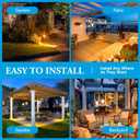 Rechargeable LED Gazebo Lights Waterproof Outdoor Hanging Lights with 3 Modes, Battery Operated Candle Shape Chandelier for Pergola, Patio and Garden Light 1 Pack (Teardrop-Chain 2700K Soft White)