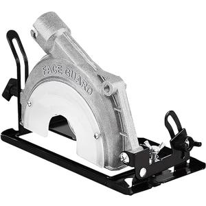 Aluminum Alloy Angle Grinder Stand(1.65" Bore) to Cut Off Saw Converter with 5.5" Protective Cover,Cutting Guide & Bracket Fits 4-1/2" Grinders for Precision Metal & Wood Cutting(Check Compatibilit)