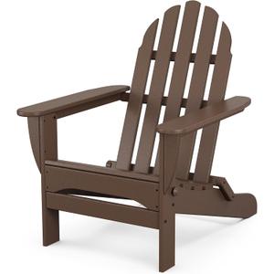 POLYWOOD AD5030MA Classic Folding Adirondack Chair, 35.00" x 29" x 35.00", Mahogany