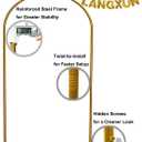 LANGXUN Gold Metal Arch Backdrop Stand Set, 7.2ft / 6.6ft / 6ft Balloon Arch Frame for Wedding Birthday Party Baby Shower Graduation Anniversary Decoration (6.6ft / 7.2ft 2 pcs per Set)