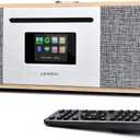 LEMEGA MSY5 CD Player,FM Digital Radio, Internet Radios, Spotify Connect, Bluetooth Speaker Stereo Sound, USB Player, USB Charging,Clock Alarms,Remote & App Control  White Oak Finish