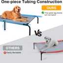 Outdoor Dog Elevated Bed for Large Dogs with Plush Mat, Durable Washable Raised Dog Beds, Indestructible Cooling Dogs Beds, Chew Proof Pet Cot Hammock for Large Breathable Outside (XL)