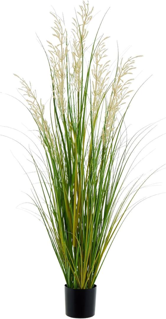 Artificial Plant, 47in Onion Grass Artificial Plant in Pot, Indoor Decorative Flowers &Greenery for Home and Office, Ideal Housewarming Gift