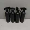 Cindy's Tape Plastic Spray Bottles Black for Cleaning Solutions 16 oz (Pack of 4), Heavy Duty Opaque Refillable Reusable Empty anti-degradation Leak-proof Sprayers for Home Garden Plant Kitchen
