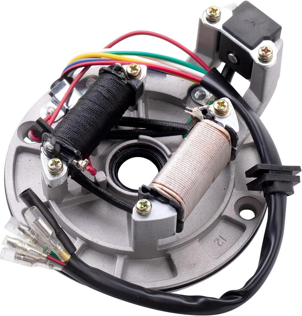 2 Coil Ignition Magneto Stator Plate for 50cc 70cc 90cc 110cc 125cc Taotao Kazuma SSR Baja ATV Quad Dirt Kick Bike 4 Wheeler