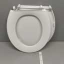 KOHLER 20111-0 Brevia, Slow Close Toilet Seat, Round Toilet Seat, Grip-Tight Bumpers Quick-Attach Hardware, White