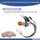 92480-D5000QQK Tail Light Bulb Socket & Wiring Harness Fit for Kia Optima 2016-2020 Rear Tail Lamp Holder and Wiring Harness with 2 Light Bulbs # 92480-D5000