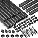 Gerrii 20 Pack 3.3ft/1m Black V-Shaped LED Strip Channel LED Corner Channel