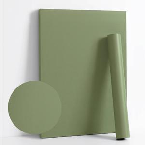Dimoon 78.7''x17.7'' Green Peel and Stick Wallpaper Contact Paper Modern Self Adhesive Wall Paper Removable Renter Friendly Textured Solid Color Shelf Cabinet Vinyl Roll (78.7''x17.7'',Olive Green)