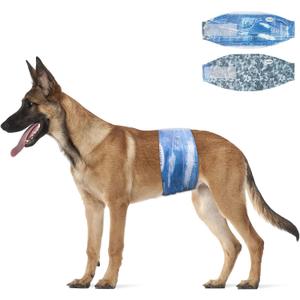 Dono Dog Diapers Male Disposable Male Dog Wraps, 48 Count Wider Doggie Puppy Diapers, Male Belly Bands, Super Absorbent, Leak-Proof Fit, Excitable Urination, Incontinence, L (Large (25-32inch))